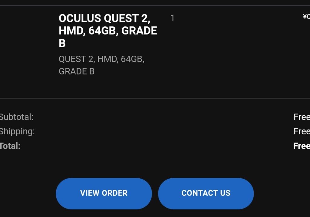 Oculus Quest2 64GB 2021年7月購入 保証書、領収書付き